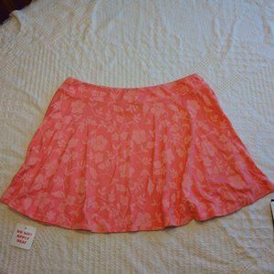 Vintage Coral Floral Tennis Skirt NWT